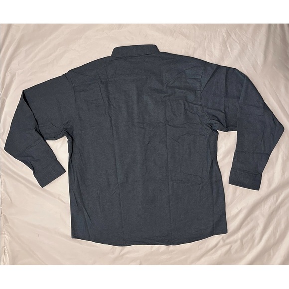 Poncho Long Sleeve Blue magnetic  Button Down shirt 2XL - Picture 7 of 11